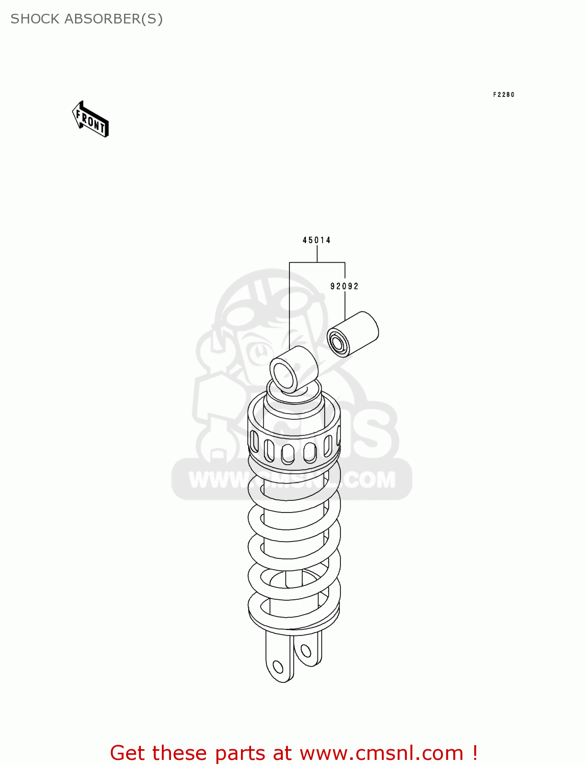 SHOCK ABSORBER(S) KLE250-A3 1997 GREECE