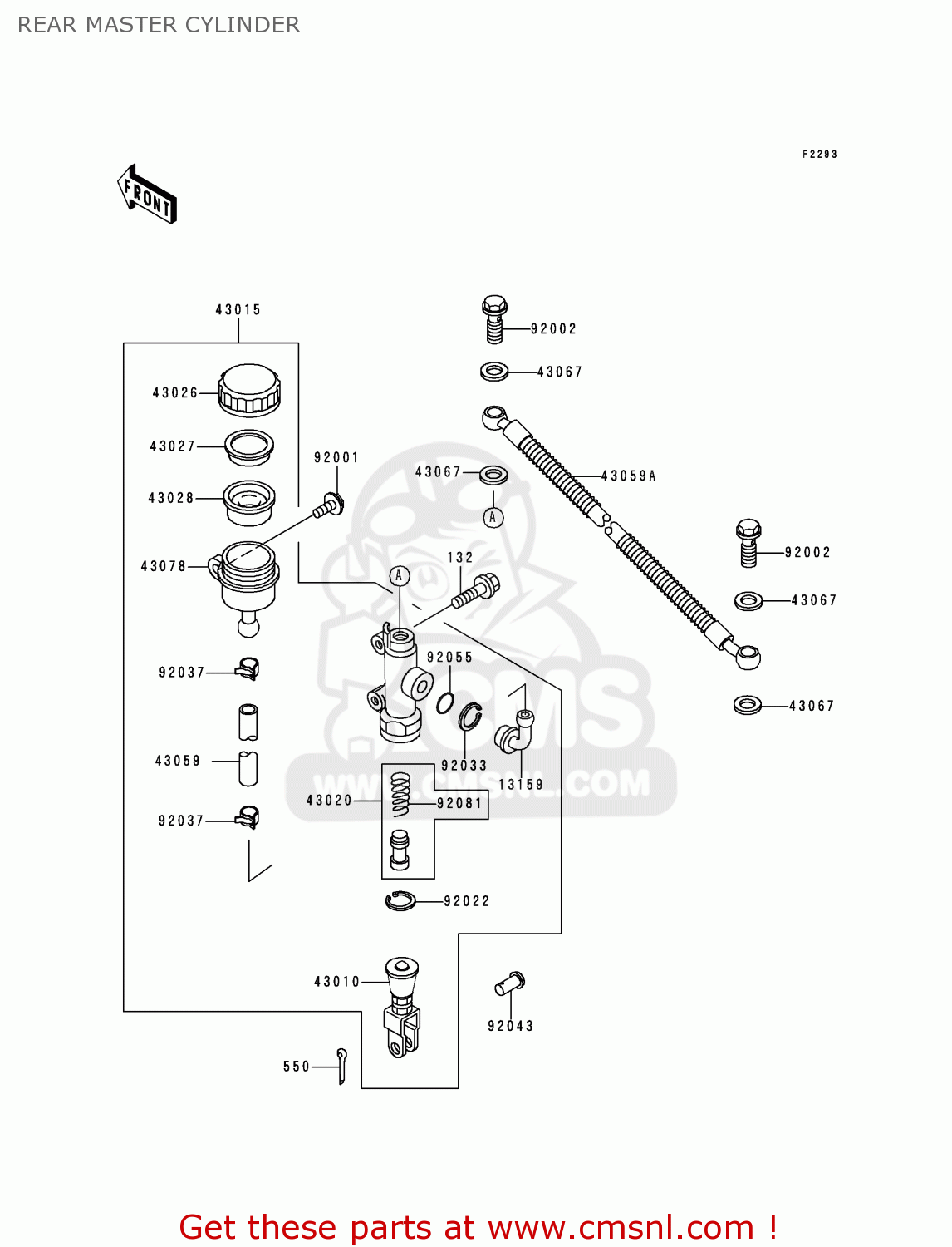 REAR MASTER CYLINDER KLE250-A3 1997 GREECE