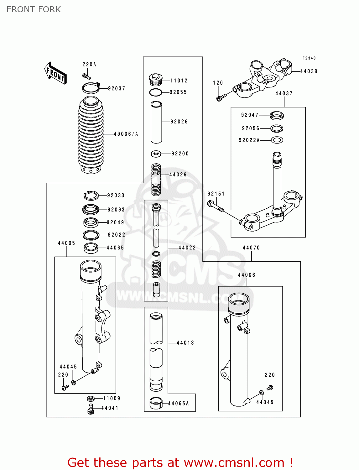 FRONT FORK KLE250-A3 1997 GREECE