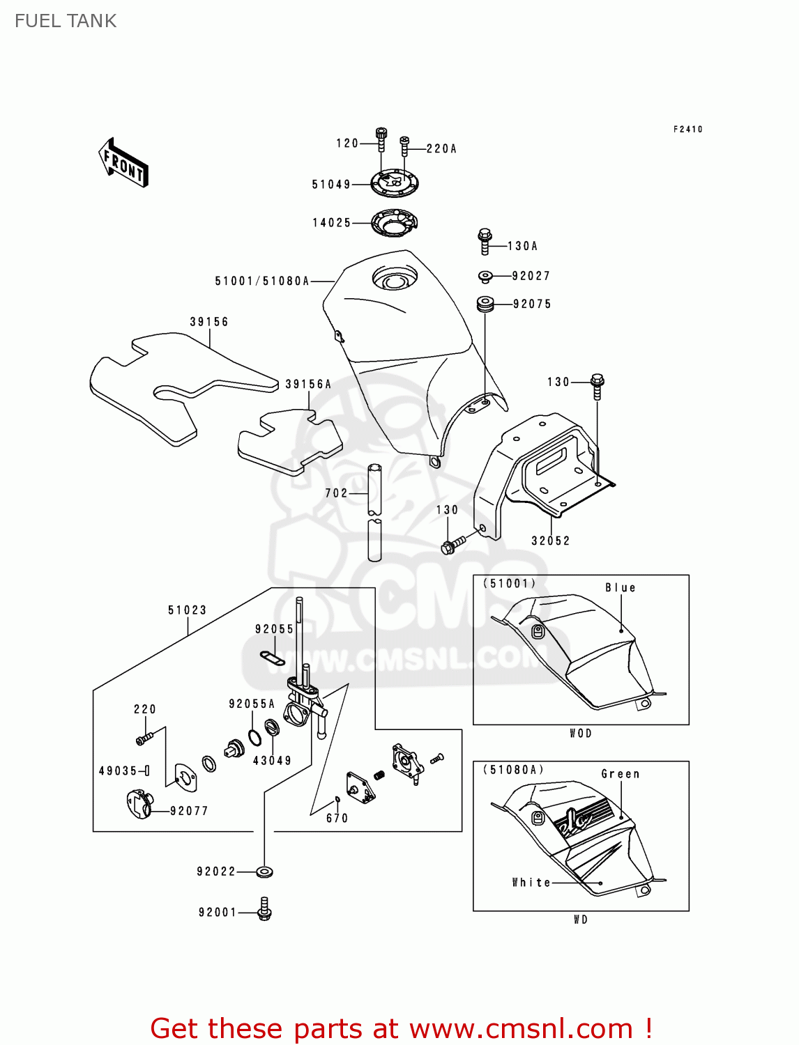 FUEL TANK KLE250-A3 1997 GREECE