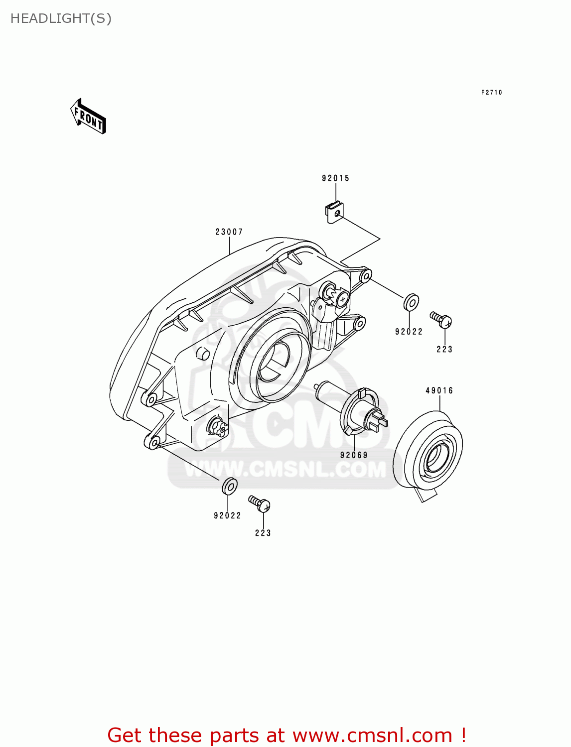 HEADLIGHT(S) KLE250-A3 1997 GREECE