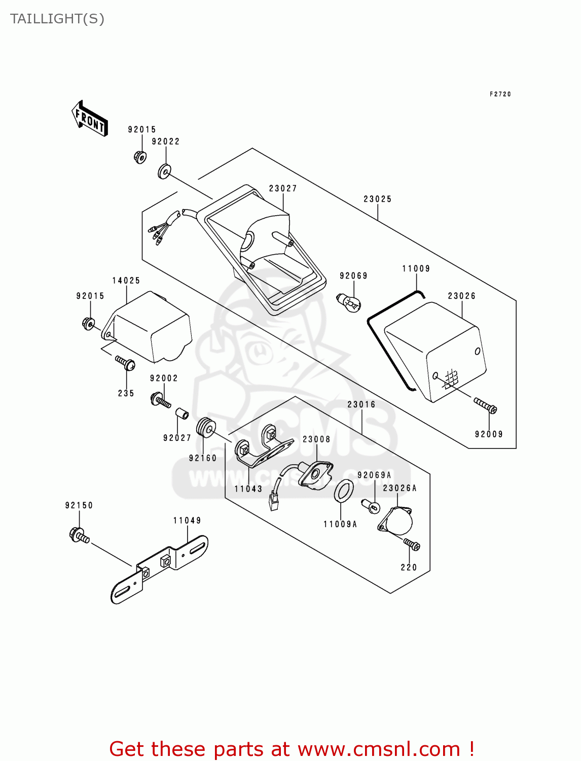 TAILLIGHT(S) KLE250-A3 1997 GREECE