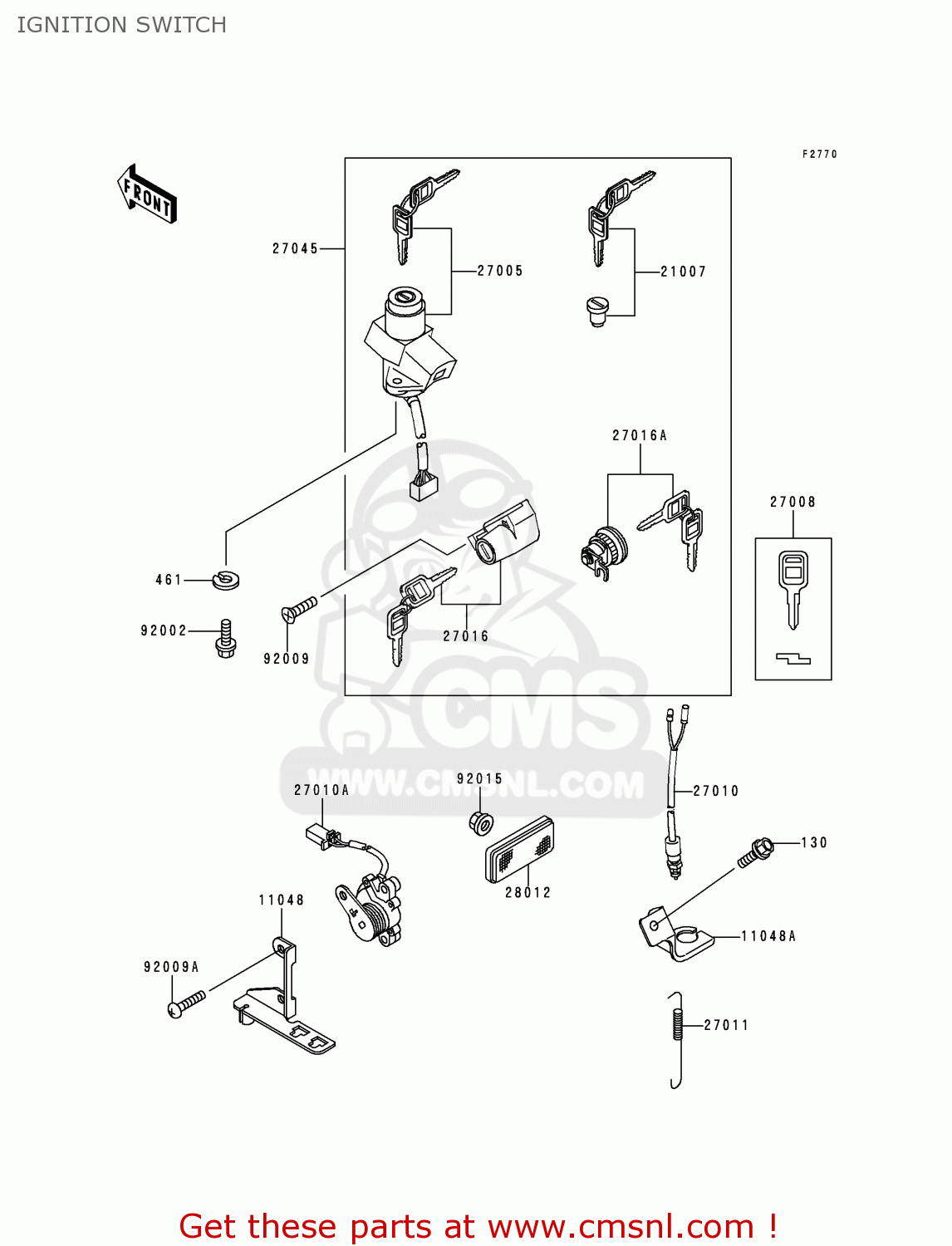 IGNITION SWITCH KLE250-A3 1997 GREECE