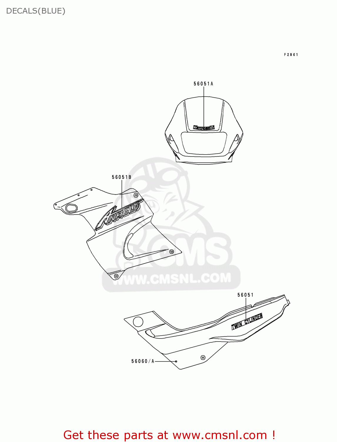 DECALS(BLUE) KLE250-A3 1997 GREECE