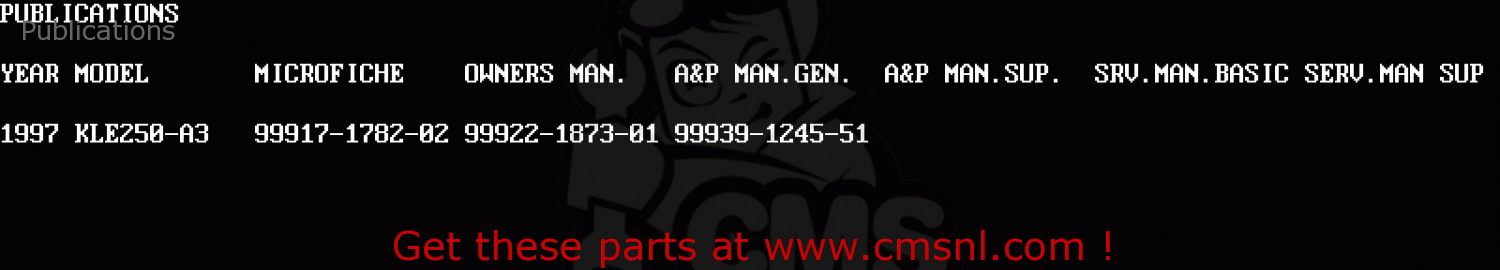 Publications KLE250-A3 1997 GREECE