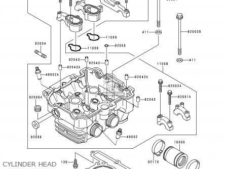 CYLINDER HEAD - KLE250-A3 1997 GREECE