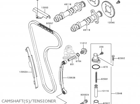 CAMSHAFT(S)/TENSIONER - KLE250-A3 1997 GREECE