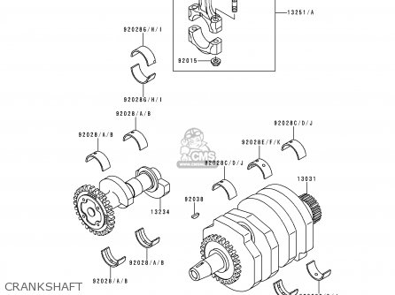 CRANKSHAFT - KLE250-A3 1997 GREECE