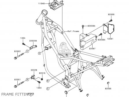 FRAME FITTINGS - KLE250-A3 1997 GREECE