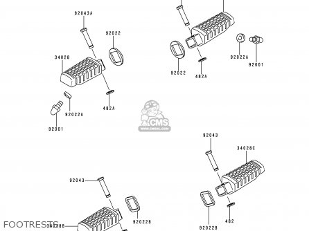 FOOTRESTS - KLE250-A3 1997 GREECE