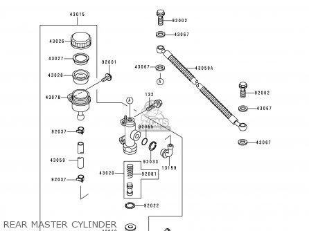 REAR MASTER CYLINDER - KLE250-A3 1997 GREECE
