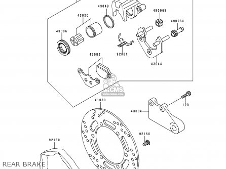 REAR BRAKE - KLE250-A3 1997 GREECE