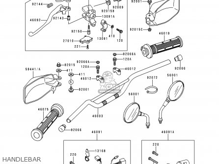HANDLEBAR - KLE250-A3 1997 GREECE