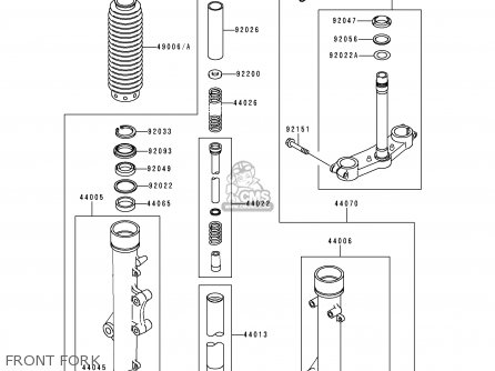 FRONT FORK - KLE250-A3 1997 GREECE