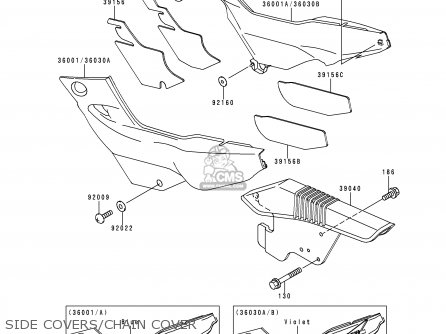 SIDE COVERS/CHAIN COVER - KLE250-A3 1997 GREECE