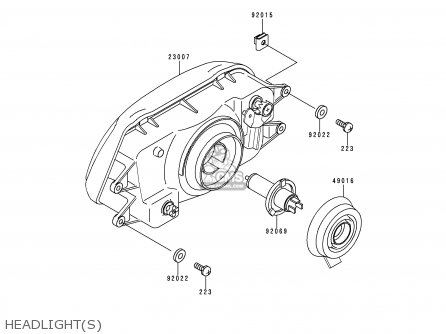 HEADLIGHT(S) - KLE250-A3 1997 GREECE
