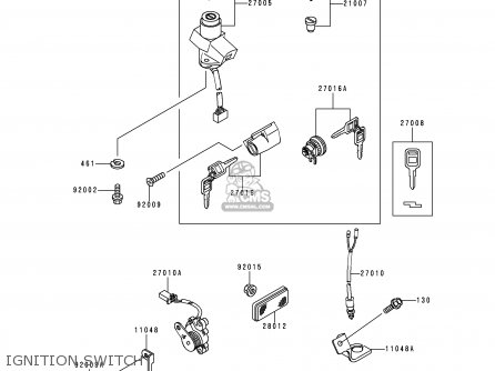 IGNITION SWITCH - KLE250-A3 1997 GREECE