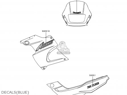 DECALS(BLUE) - KLE250-A3 1997 GREECE