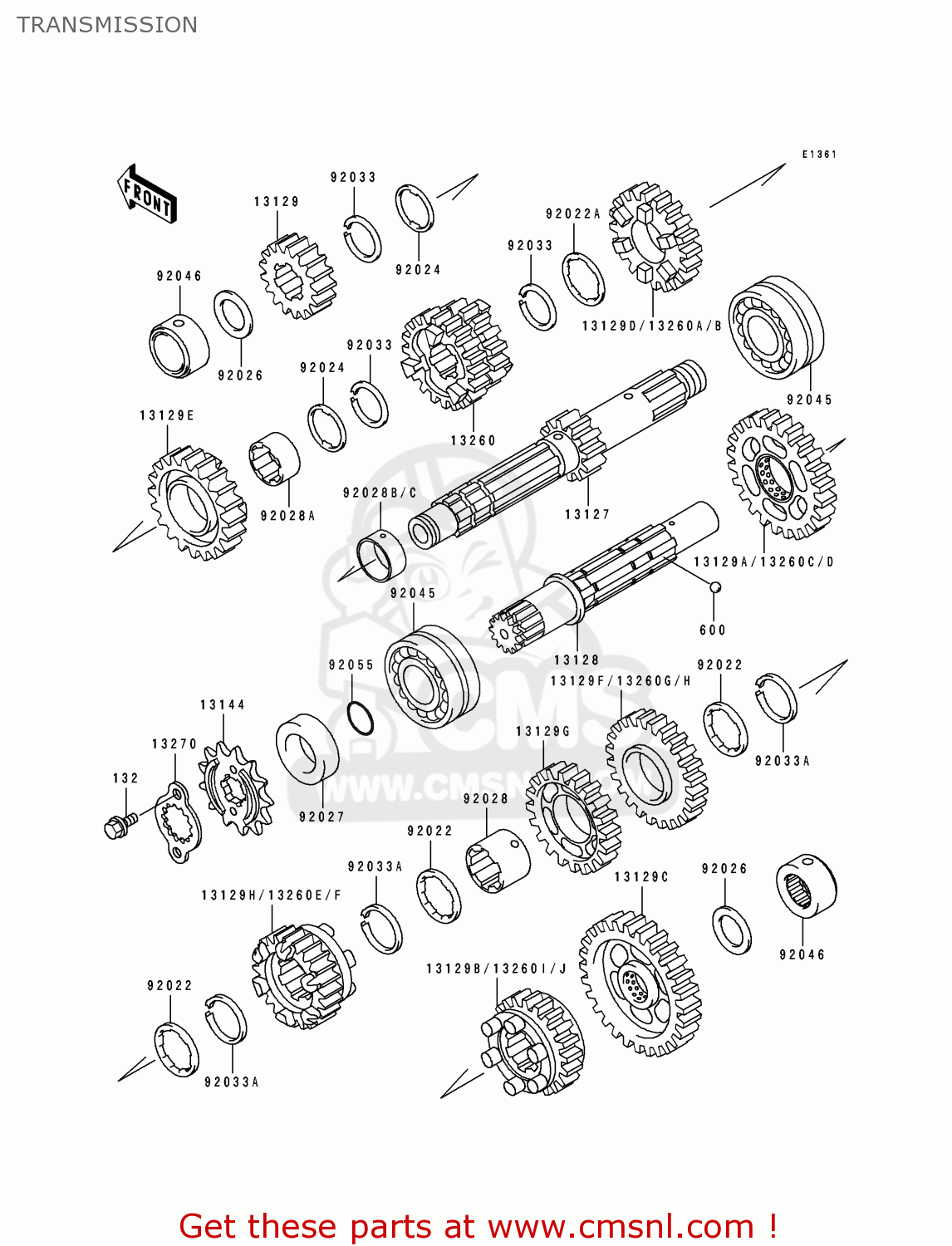 TRANSMISSION KLE500A1 1991 EUROPE UK FR AR FG GR IT NR SD SP ST