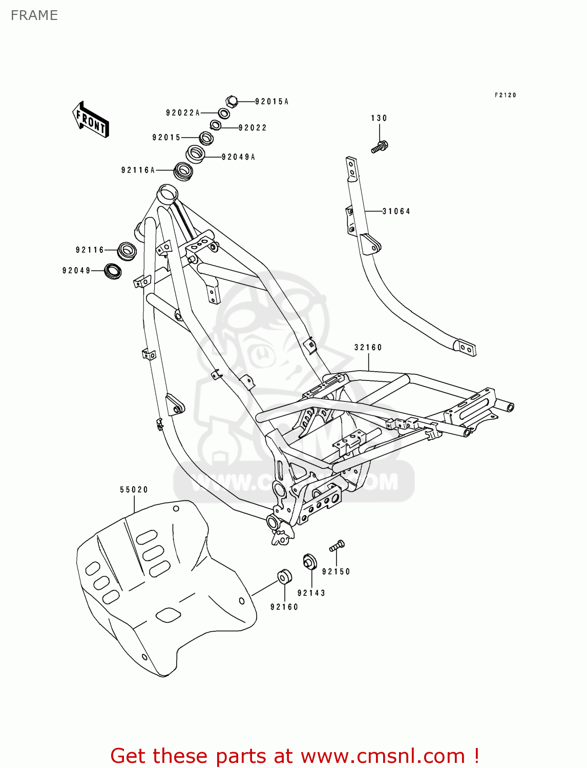 FRAME KLE500A1 1991 EUROPE UK FR AR FG GR IT NR SD SP ST