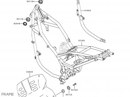FRAME - KLE500A1 1991 EUROPE UK FR AR FG GR IT NR SD SP ST