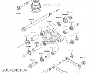 SUSPENSION - KLE500A1 1991 EUROPE UK FR AR FG GR IT NR SD SP ST