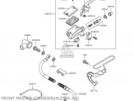 FRONT MASTER CYLINDER(KLE500-A1) - KLE500A1 1991 EUROPE UK FR AR FG GR IT NR SD SP ST