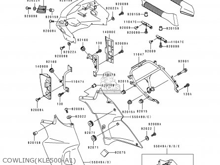 COWLING(KLE500-A1) - KLE500A1 1991 EUROPE UK FR AR FG GR IT NR SD SP ST