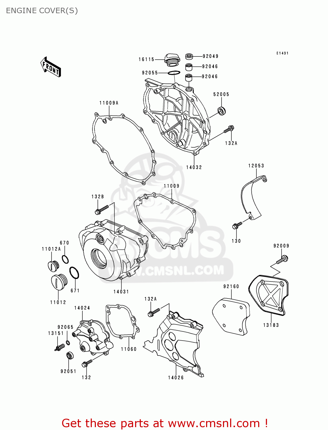 ENGINE COVER(S) KLE500A10 2000 IS