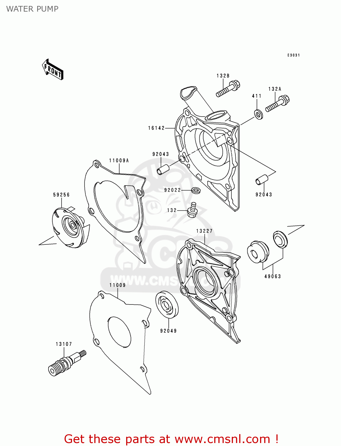 WATER PUMP KLE500A10 2000 IS