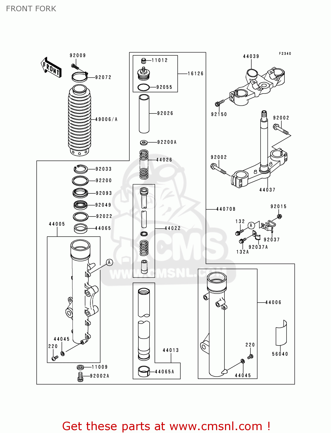 FRONT FORK KLE500A10 2000 IS