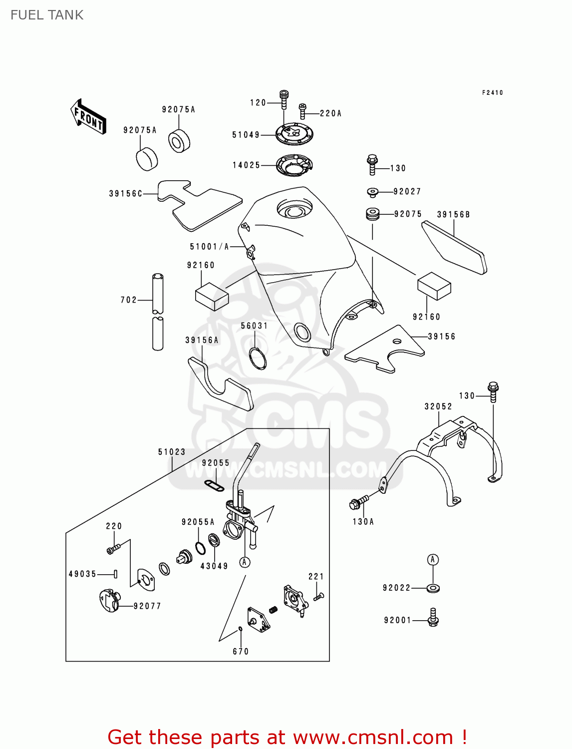 FUEL TANK KLE500A10 2000 IS