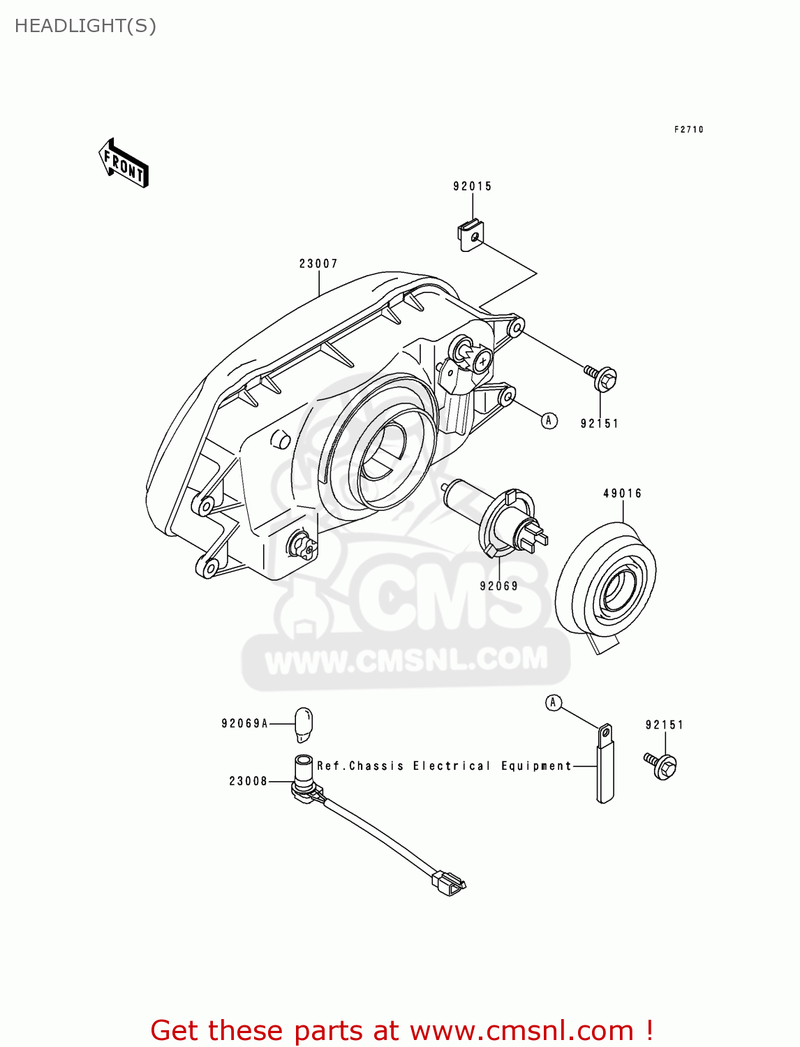 HEADLIGHT(S) KLE500A10 2000 IS