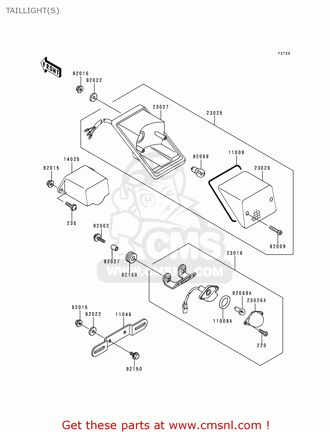 TAILLIGHT(S) KLE500A10 2000 IS