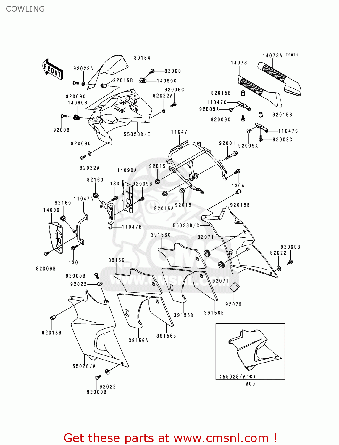 COWLING KLE500A10 2000 IS