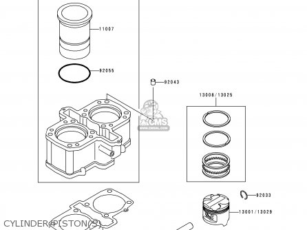 CYLINDER/PISTON(S) - KLE500A10 2000 IS