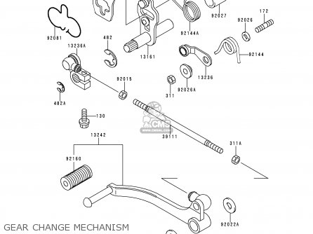 GEAR CHANGE MECHANISM - KLE500A10 2000 IS