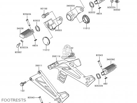 FOOTRESTS - KLE500A10 2000 IS