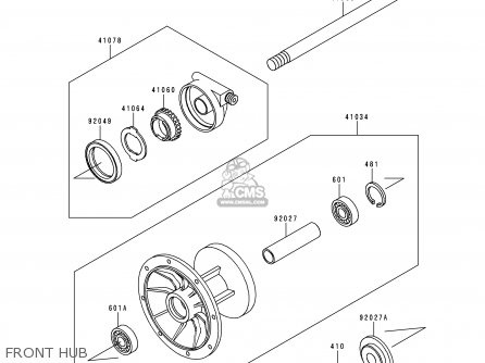 FRONT HUB - KLE500A10 2000 IS