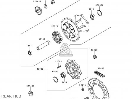 REAR HUB - KLE500A10 2000 IS