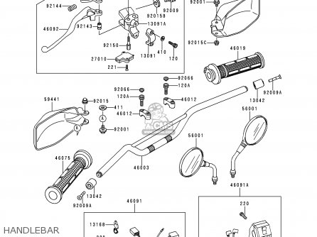 HANDLEBAR - KLE500A10 2000 IS