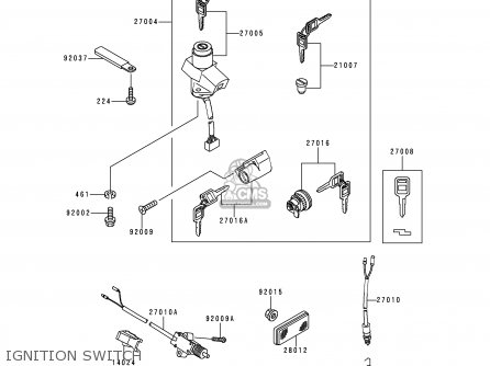 IGNITION SWITCH - KLE500A10 2000 IS