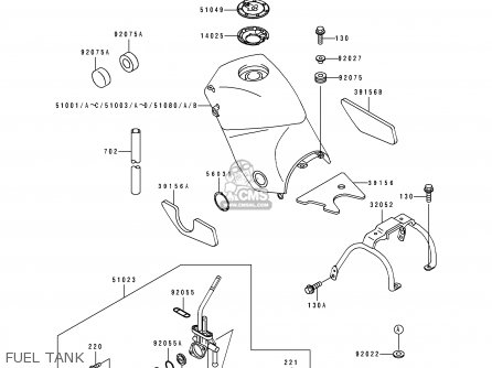 FUEL TANK - KLE500A2 1992 EUROPE UK FR AR FG GR IT NR SD SP ST