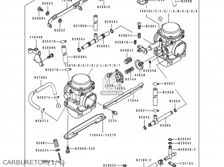 CARBURETOR(1/4) - KLE500A3 1993 EUROPE UK FR NL AR FG GR IT NR SD SP ST