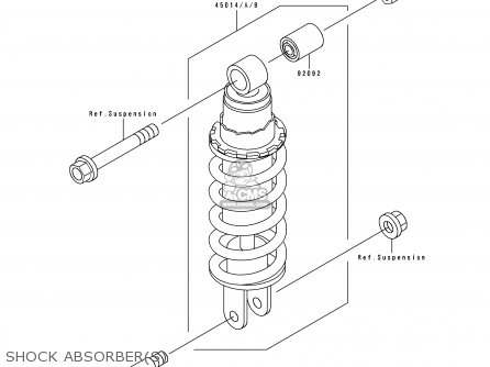 SHOCK ABSORBER(S) - KLE500A4 1994 EUROPE UK FR NL AR FG GR IT NR SP ST