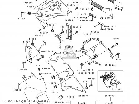 COWLING(KLE500-A4) - KLE500A4 1994 EUROPE UK FR NL AR FG GR IT NR SP ST