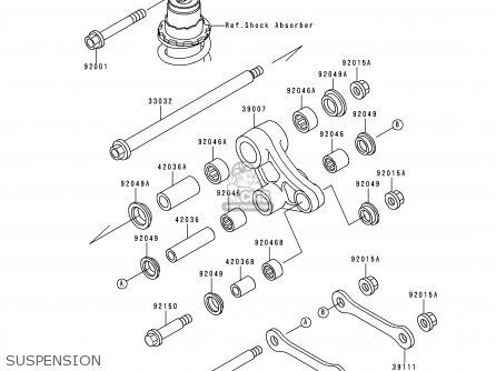 SUSPENSION - KLE500A6 1996 EUROPE FR NL AR FG NR SP ST