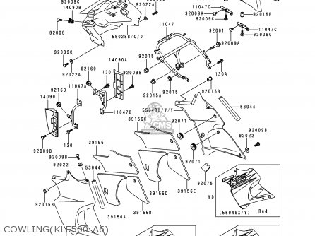 COWLING(KLE500-A6) - KLE500A6 1996 EUROPE FR NL AR FG NR SP ST