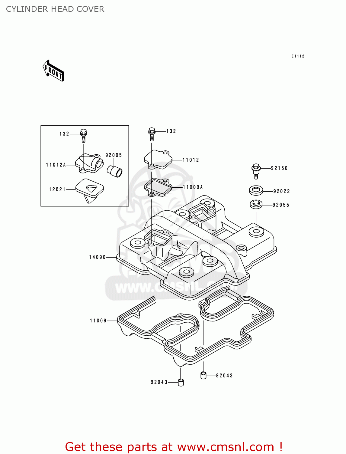 CYLINDER HEAD COVER KLE500A7 1997 EUROPE UK FR NL AR FG NR  SP