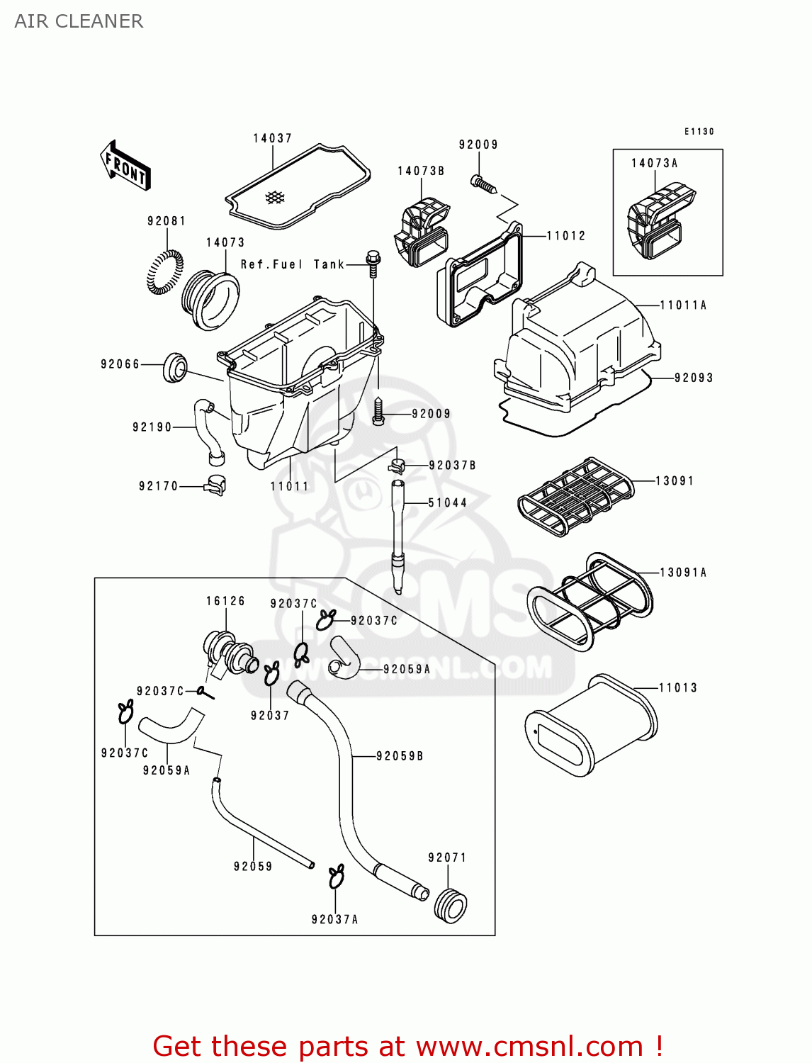 AIR CLEANER KLE500A7 1997 EUROPE UK FR NL AR FG NR  SP